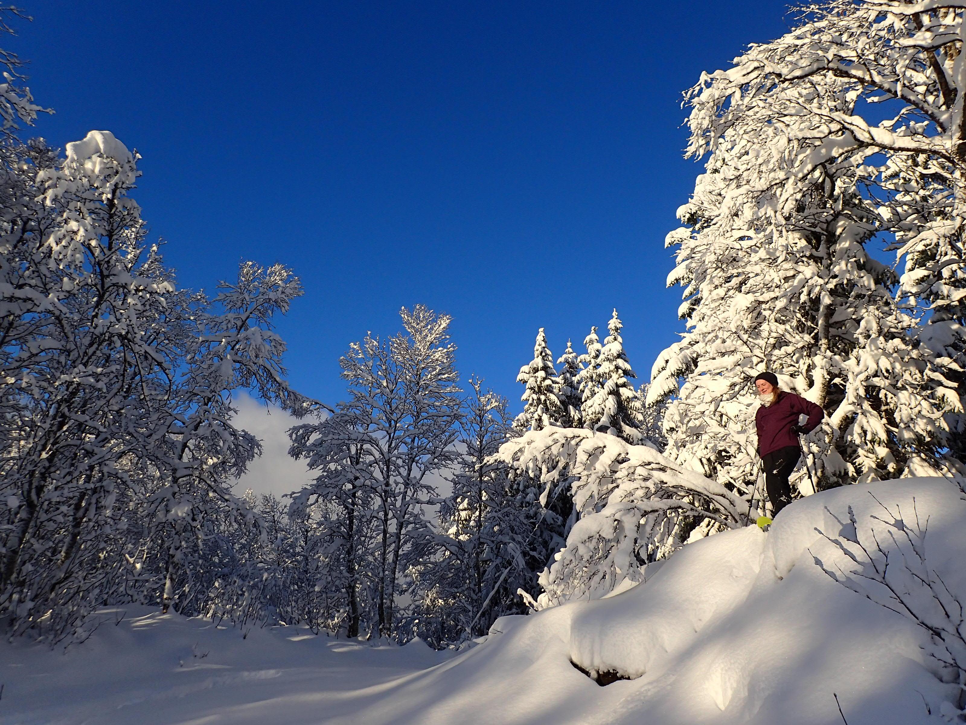 Truger snowshoeing